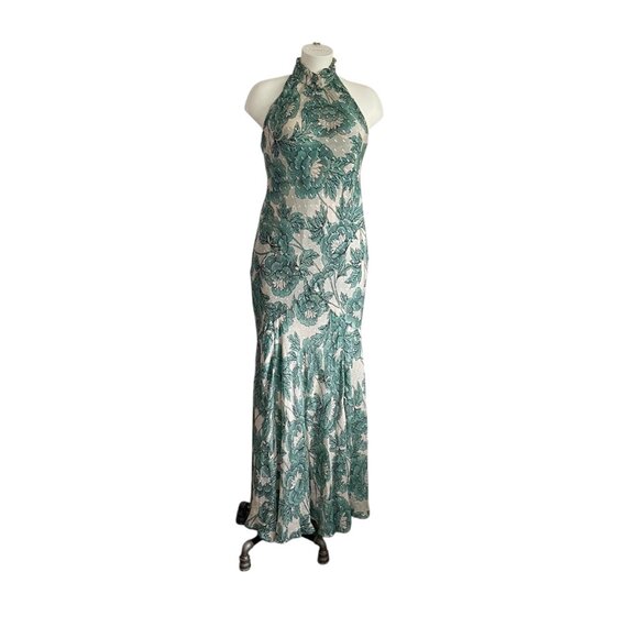 Diane von Furstenberg DVF Leeann Camellias Storm Maxi Dress - M - Picture 2 of 10